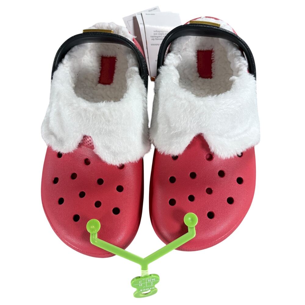 Crocs Toddler Classic Lined Santa Clog‎ Sz J3 - NWT